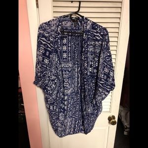 Tribal blue cardigan